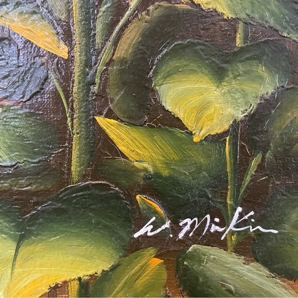 W. Mirkin Original Oil Painting – Sunflower Field (+ Professionally Framed) - Picture 8 of 9